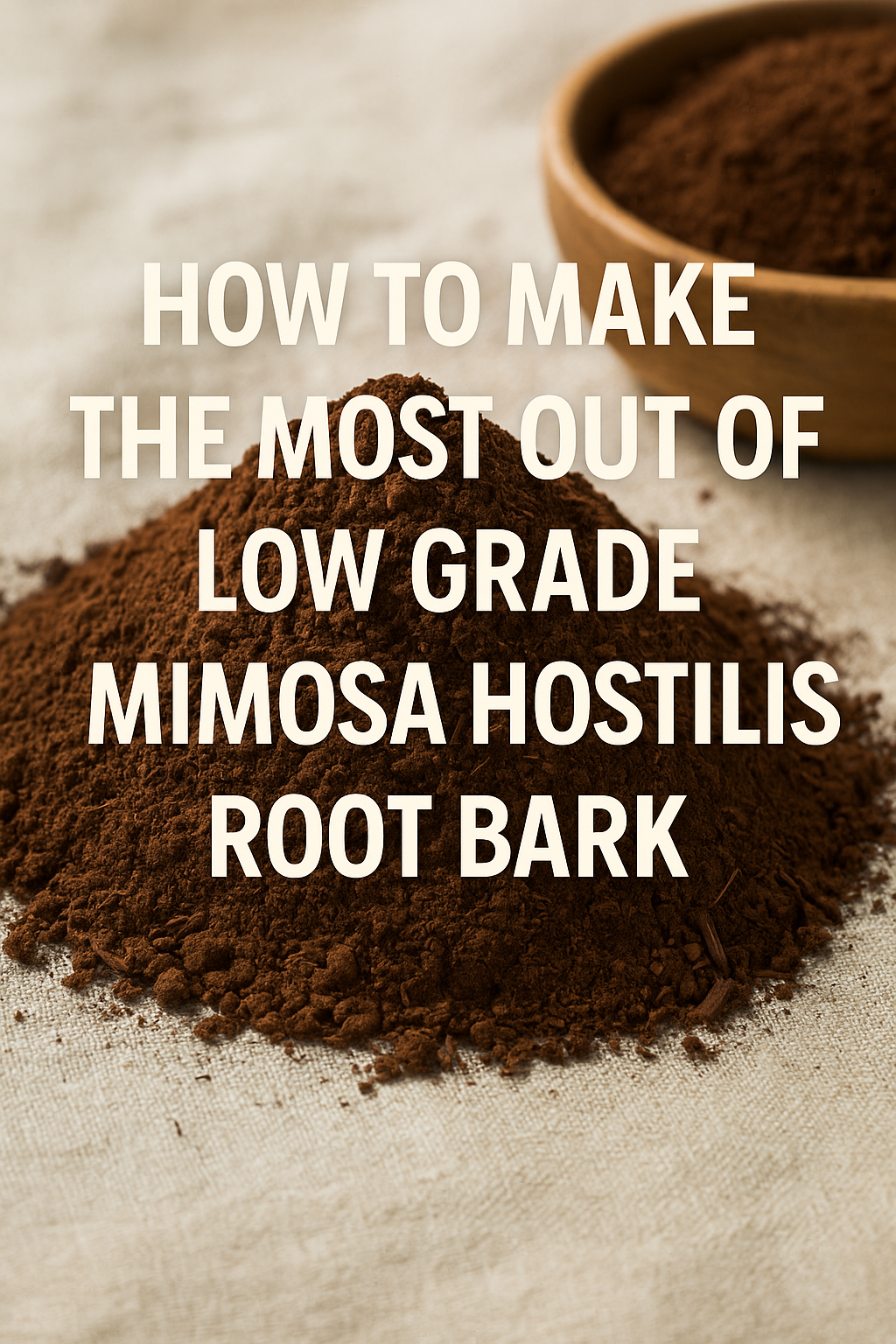 how to make the most out of low grade mimosa hostilis root bark